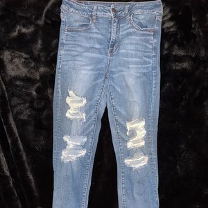 American Eagle ripped skinny jeans